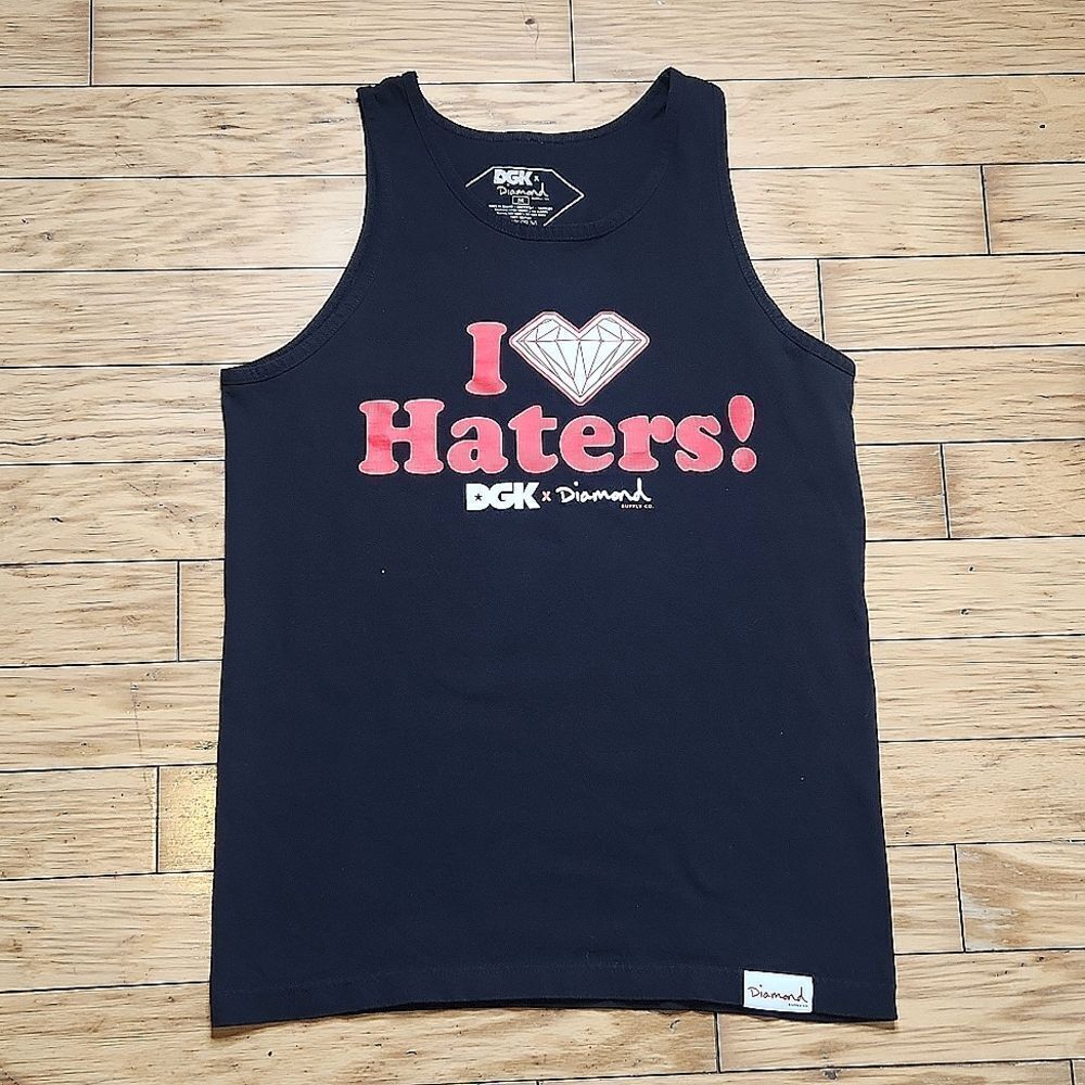 DGK X DIAMOND HATERS Black TANK TOP